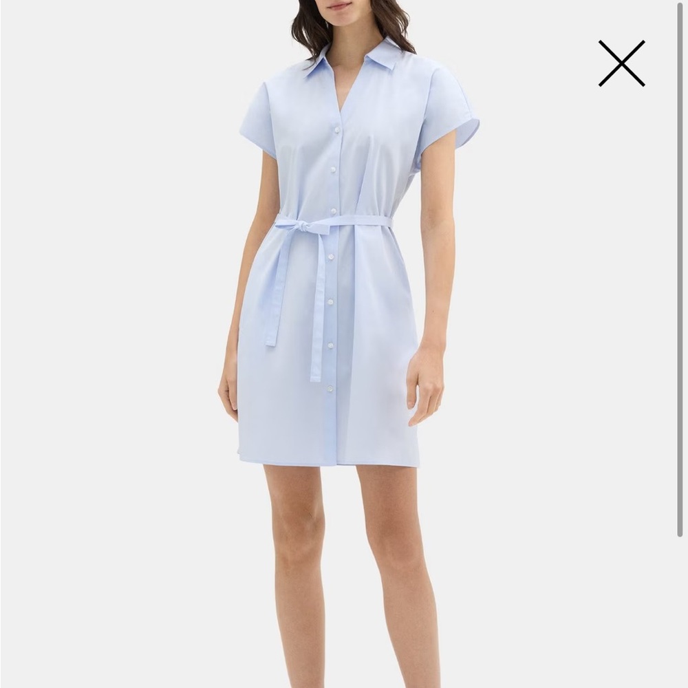 Theory Dolman Sleeve Shirt Dress in Cotton